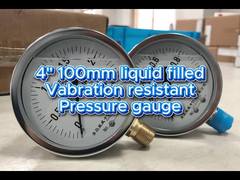 4" 100mm 0~2.5MPa/0~1MPa クロームケース、クロームベゼル、