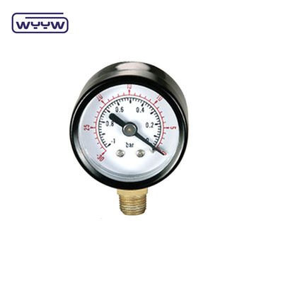-0.1-0mpa 40mm パンプ圧力計 青銅の接続 底 黒の鉄ケース