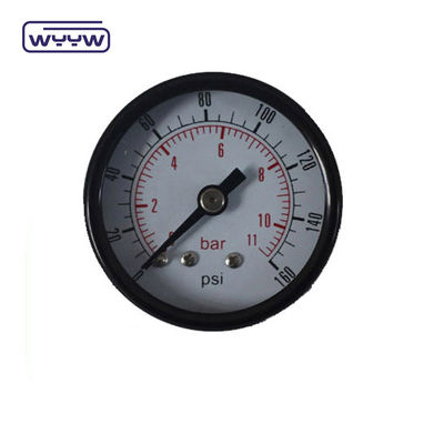 60MM 0-10 kgcm2 &amp; 150 psi 黒い鋼ケース 水圧のホワイトダイヤルマノメーター