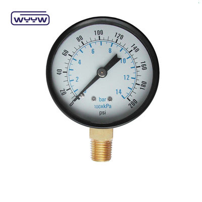 WYYW 100mm 鉄箱 MS 下部接続マノメーター 16bar