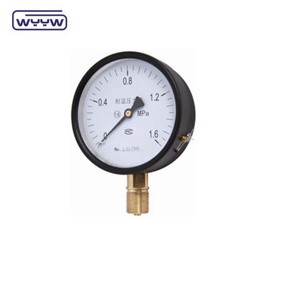 WYYW 100mm 鉄箱 MS 下部接続マノメーター 16bar