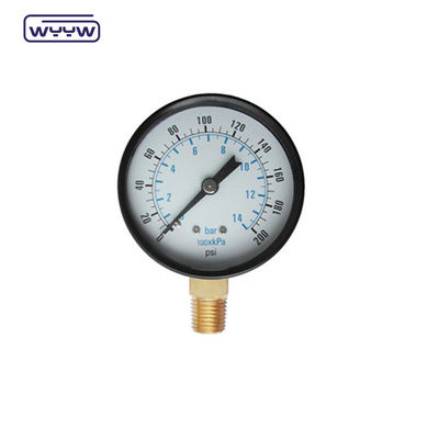 WYYW 100mm 鉄箱 MS 下部接続マノメーター 16bar