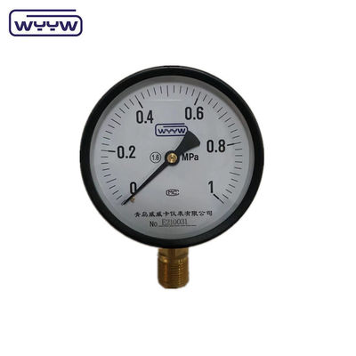水管圧力計工場 100mm 4インチ M20X1.5 黒鋼 安い価格 マノメーター 20psi