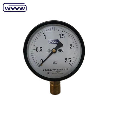 水管圧力計工場 100mm 4インチ M20X1.5 黒鋼 安い価格 マノメーター 20psi