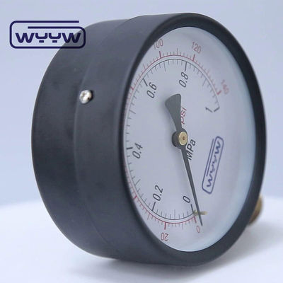 100mm 水 一般的な商業用圧力計 マノメーター 底部マウント