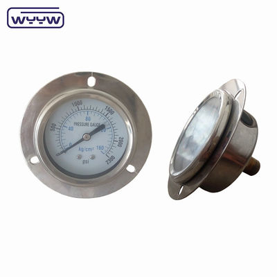 CE承認 63mm EN837-1 グリセリン油で満たされたバーPSI プレッシャーメーター