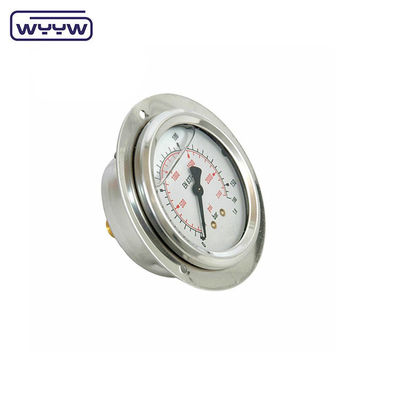 CE承認 63mm EN837-1 グリセリン油で満たされたバーPSI プレッシャーメーター