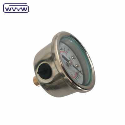 40mm センテータ 背面 OEM 1/4 &quot;bsp npt 1.5 インチ顔グリセリンで満たされた圧力計