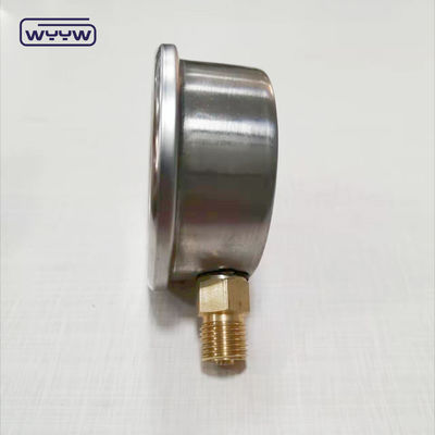 無料産業用圧力気圧計 半圧式 1/4&quot;G線形接続液体で満たされたバー圧力計 2.5&quot;