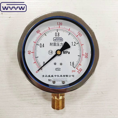 新品 ナイフ 塩化ケース 1/2&quot;bsp ラジアル入口バー psi 4&quot;グリセリンで満たされた圧力計マノメーター