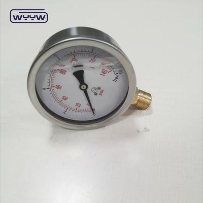100mm 1.6% 1%精度 パンプ圧力計 フィルター用差圧計 圧力計