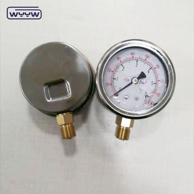 ステンレス鋼 63mm ラジアル接続 グリセリンオイル 600bar 液圧計