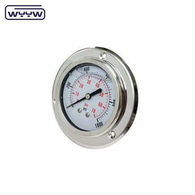 フランジ 63mm 双重スケール 衝撃防止グレード 2.5% 精密マノメーター 水圧計 16バー