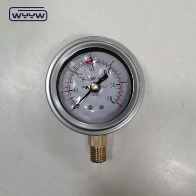 63mm 2.5&quot; 水力 衝撃 耐久 ステンレス 鋼 油 で 満たさ れ た 圧力計