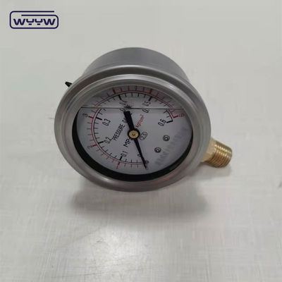 63mm 2.5&quot; 水力 衝撃 耐久 ステンレス 鋼 油 で 満たさ れ た 圧力計