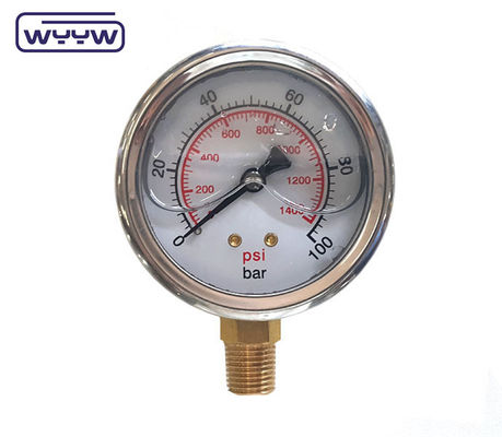 63mm 0-10bar 150 Psi 圧力計マノメーター 掘削機用
