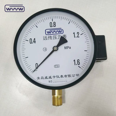 1.6MPa 黒い鋼ケース 1/2"bsp M20X1.5 6インチ電気接触 双尺度マノメーター圧力計価格
