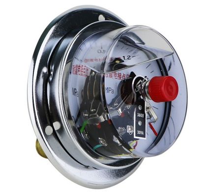 100mm シリコンで満たされた電気オイル圧力計 バックマウント