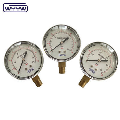 63mm カプセル バル 耐久性 優れた大気化合物 バル 圧力計