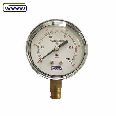 63mm カプセル バル 耐久性 優れた大気化合物 バル 圧力計