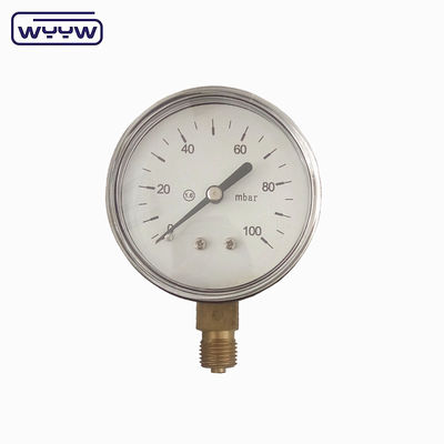 黒鋼 1/4&quot;npt bsp 銅糸 射線精度 1.6 低圧気圧計 空気 60mbar 圧力計