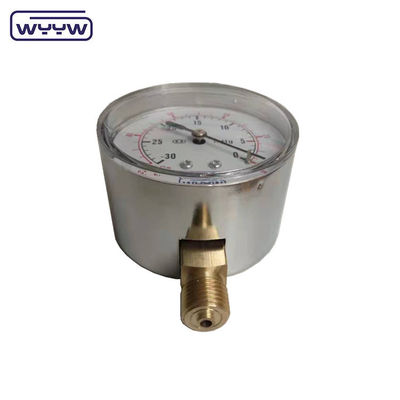 不同鋼低圧気圧計 Mbar ベローズ 63mm 0-6 Kpa 圧力計