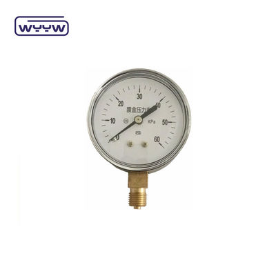 ベローズ型 カプセル圧力計 63mm InH2O マノメーター 100 Mbar