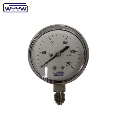 MMWC &amp; Mbar 63mm カプセル圧力計マノメーター ステンレス鋼材