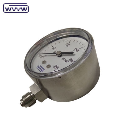 MMWC &amp; Mbar 63mm カプセル圧力計マノメーター ステンレス鋼材
