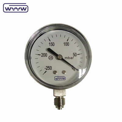 MMWC &amp; Mbar 63mm カプセル圧力計マノメーター ステンレス鋼材