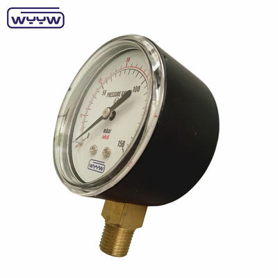 mbar inH2O 低圧バロー 圧力計 2.5&quot;