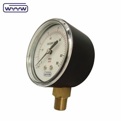 mbar inH2O 低圧バロー 圧力計 2.5&quot;