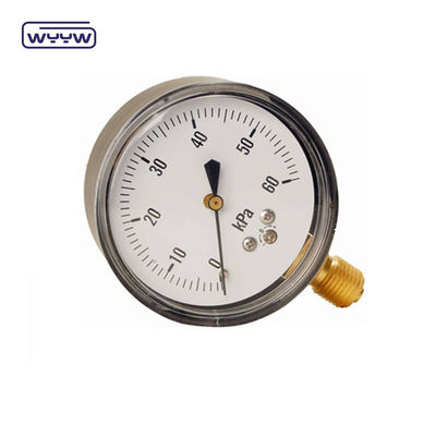 60-100mm CmH2O カプセル圧力計マノメーター 1.6% 正確さ