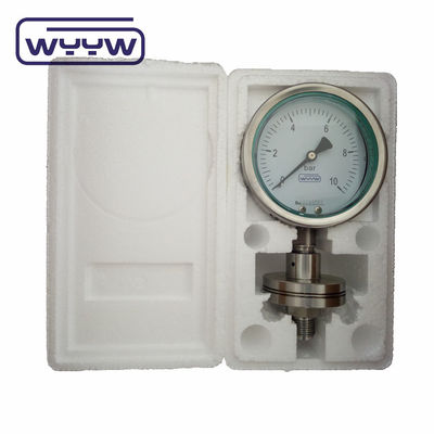 SS316 弁封印圧計 100mm 耐腐食性不鋼圧計