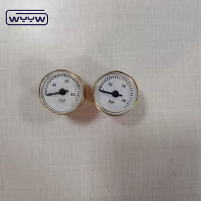 ミニチュラ ブルドンチューブ圧力計 青銅 28mm 315bar ミニ空気圧計 ペイントボールとPCPエアガン