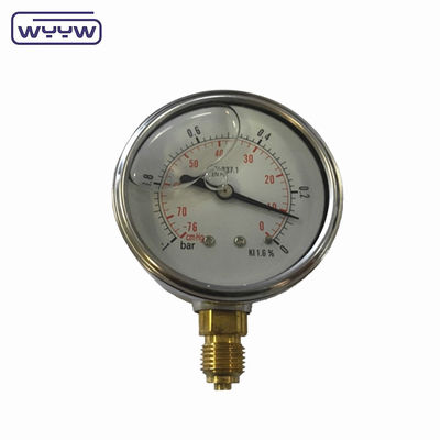 SS304 ケース 複合計 圧力計 ラジアル方向 -1-1bar -15-15psi 100mm オイル 充填