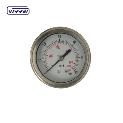 軸性グリセリン 63mm 化合物圧力計 水圧計 テスト器 バックマウント