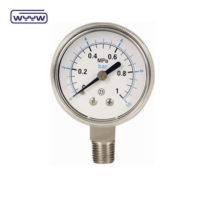 乾燥した天然ガス酸素を使用し,油底への入り口がない 60mm 不oxidable ステンレス ブルボンチューブ 圧力計