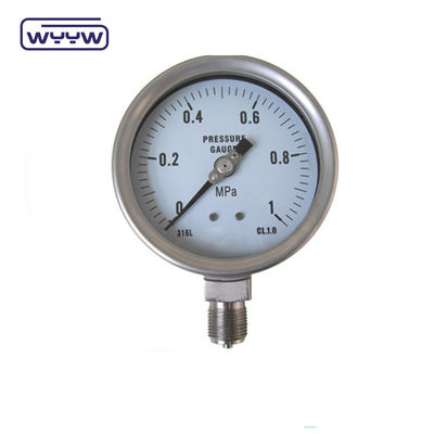 1/4&quot;Bsp 304ステンレス鋼 圧力計 底部接続 60mm