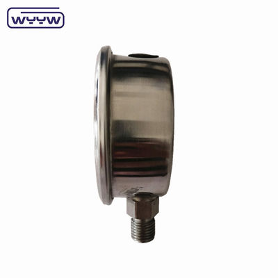 高圧マノメーター 1/4&quot;BSP 2.5インチ 油詰めステンレス鋼 600バー 水圧計