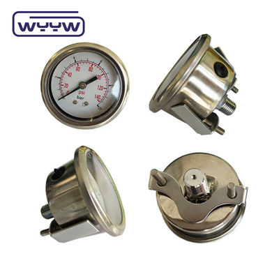 高品質の軸マノメーター MPa/bar/kg バック接続 60mm フル 304ss ステンレス鋼圧力計