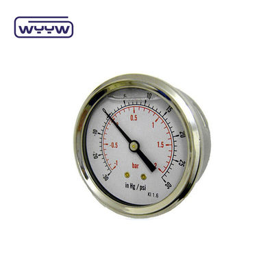 高品質の軸マノメーター MPa/bar/kg バック接続 60mm フル 304ss ステンレス鋼圧力計