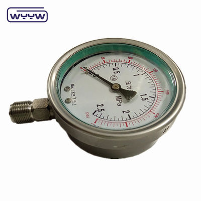 工業用 パーソナルバー psi kgf/cm2 圧力計 ステンレス鋼 衝撃防止 ガリセリンマノメーター YTN-100H