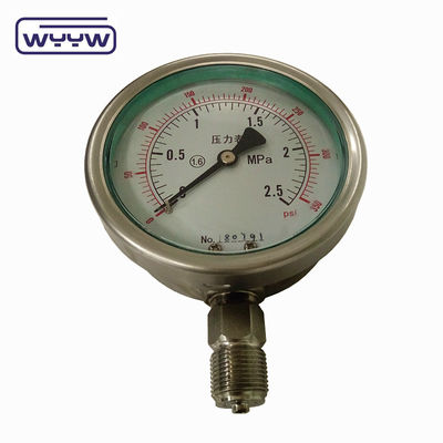 工業用 パーソナルバー psi kgf/cm2 圧力計 ステンレス鋼 衝撃防止 ガリセリンマノメーター YTN-100H