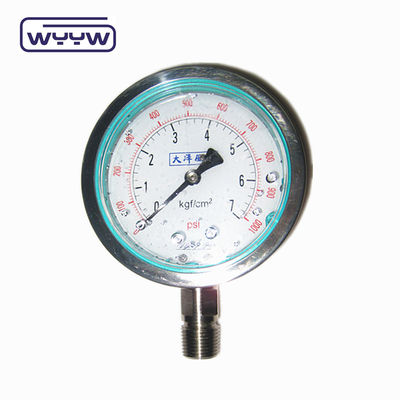 工業用 パーソナルバー psi kgf/cm2 圧力計 ステンレス鋼 衝撃防止 ガリセリンマノメーター YTN-100H