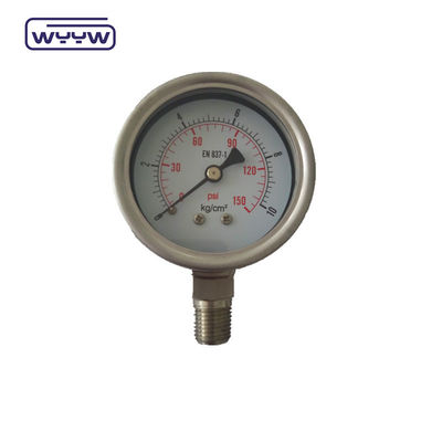 EN837-1 ベヨネットベゼルオイル 63mm 圧力計