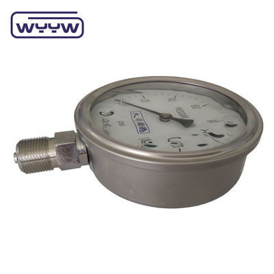 OEM ODM OBM 液体で満たされた圧力計 100mm ステンレス鋼材