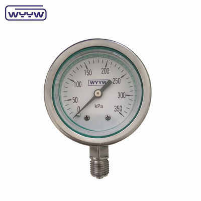 WYYW 高圧計 60mm 全ステンレス鋼 シリコンオイルで満たされた気圧計