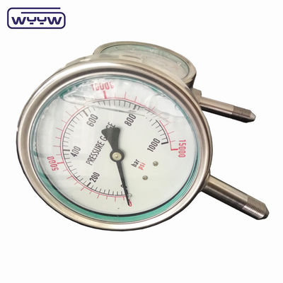 OEM ODM OBM 高圧計 液体で満たされたユーティリティ用圧力計 1000バー