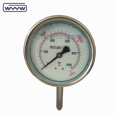 OEM ODM OBM 高圧計 液体で満たされたユーティリティ用圧力計 1000バー